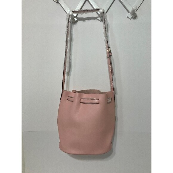 Elizabeth Arden New York Woman's Purse Drawstring Pink Blush Tote Crossbody Bag - Picture 3 of 16